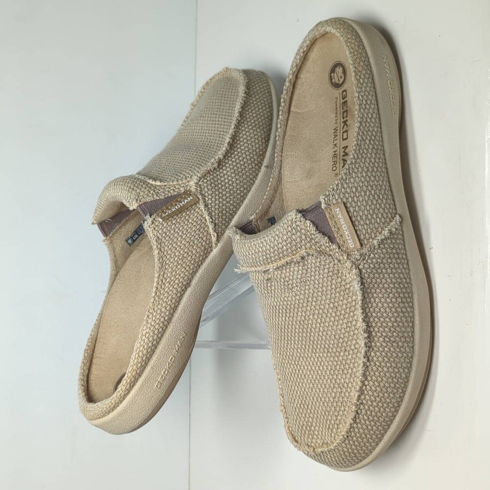Gecko Man By Walk Hero Metatarsal Canvas Slip-on Loafers Men's Size 8 EU 41.5 - Picture 10 of 14